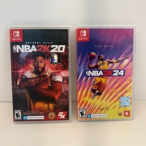 NBA 2K 24 & NBA 2K 20 Nintendo Switch game cards Bundle